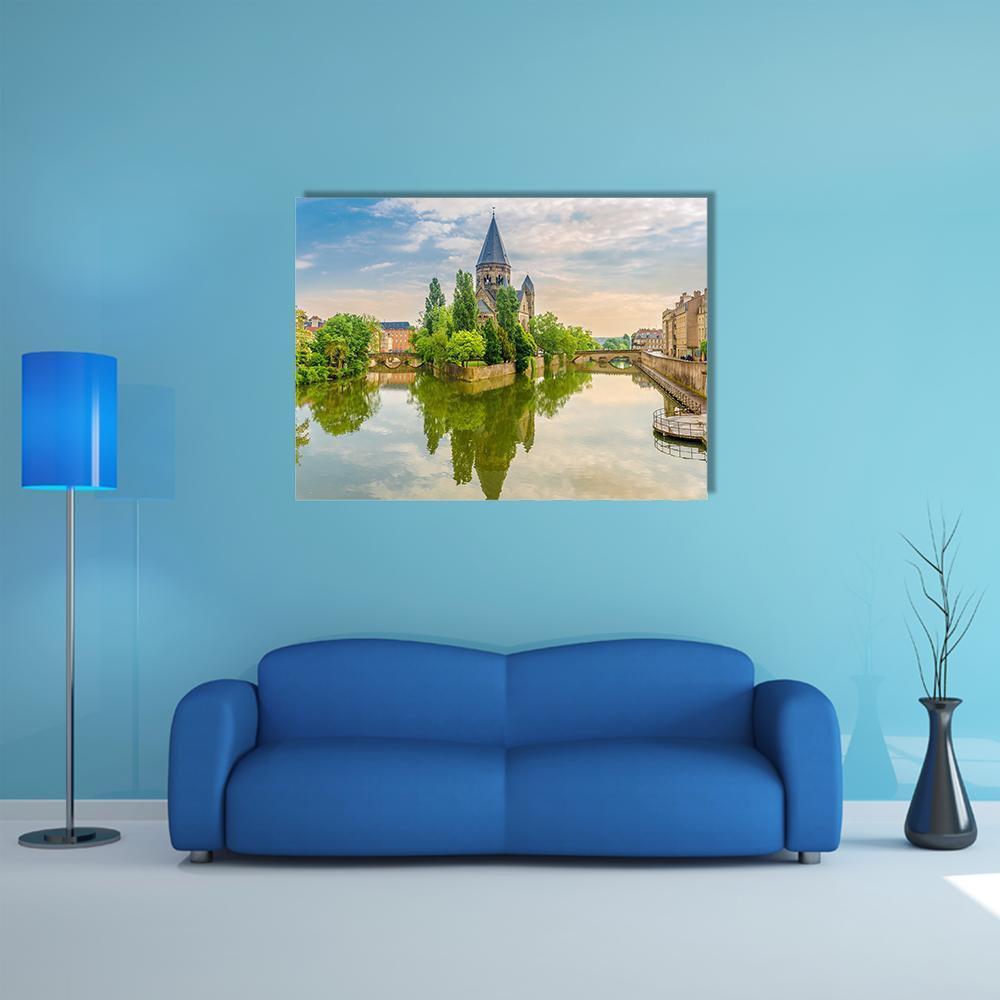 Neuf Temple France Canvas Wall Art-1 Piece-Gallery Wrap-36" x 24"-Tiaracle