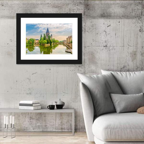 Neuf Temple France Canvas Wall Art-3 Horizontal-Gallery Wrap-25" x 16"-Tiaracle