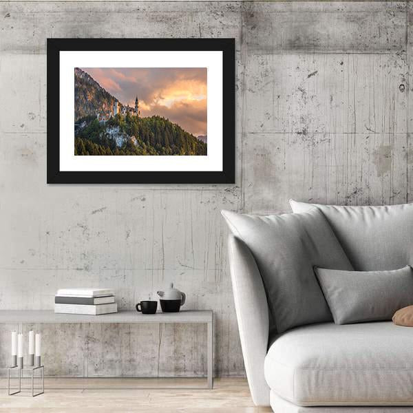 Neuschwanstein Castle Germany Canvas Wall Art-3 Horizontal-Gallery Wrap-25" x 16"-Tiaracle