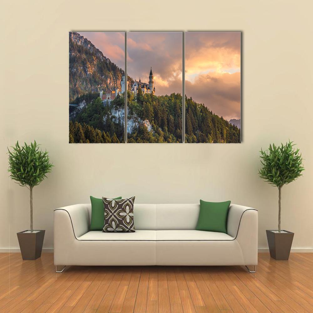 Neuschwanstein Castle Germany Canvas Wall Art-3 Horizontal-Gallery Wrap-37&quot; x 24&quot;-Tiaracle