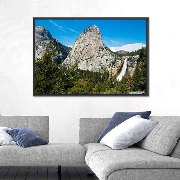 Nevada Falls Canvas Wall Art-3 Horizontal-Gallery Wrap-25" x 16"-Tiaracle