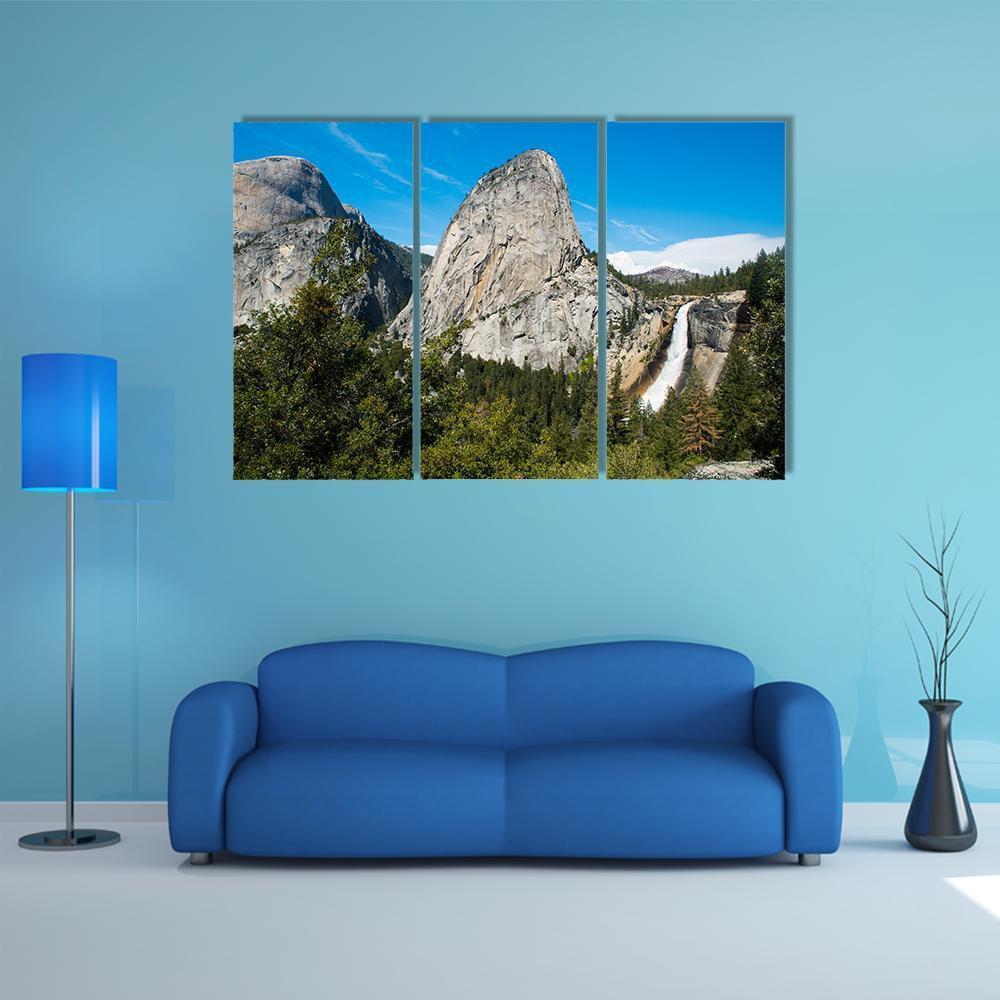 Nevada Falls Canvas Wall Art-3 Horizontal-Gallery Wrap-37" x 24"-Tiaracle