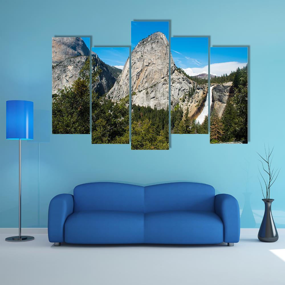 Nevada Falls Canvas Wall Art-5 Pop-Gallery Wrap-47" x 32"-Tiaracle