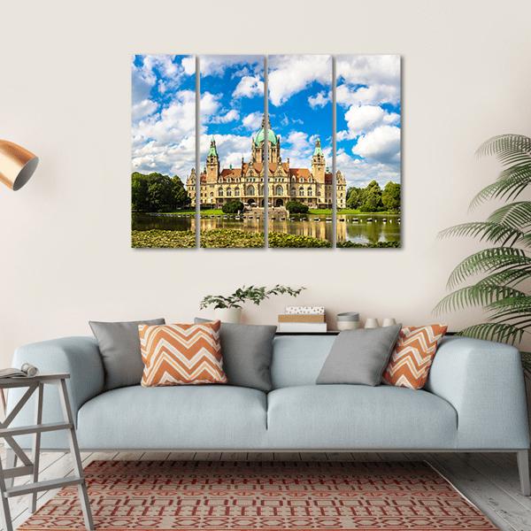 New City Hall Hanover Canvas Wall Art-4 Horizontal-Gallery Wrap-34" x 24"-Tiaracle