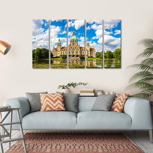 New City Hall Hanover Canvas Wall Art-5 Horizontal-Gallery Wrap-22" x 12"-Tiaracle