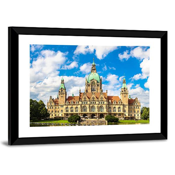 New City Hall Hanover Canvas Wall Art-3 Horizontal-Gallery Wrap-25" x 16"-Tiaracle