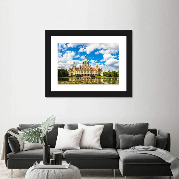 New City Hall Hanover Canvas Wall Art-3 Horizontal-Gallery Wrap-25" x 16"-Tiaracle