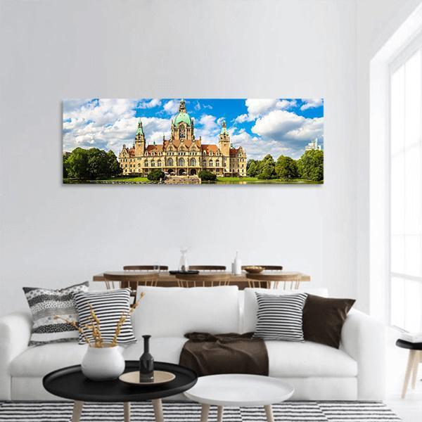 New City Hall Hanover Panoramic Canvas Wall Art-1 Piece-36" x 12"-Tiaracle