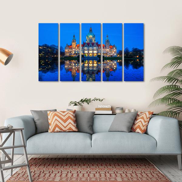 New City Hall In Hanover Canvas Wall Art-5 Horizontal-Gallery Wrap-22" x 12"-Tiaracle