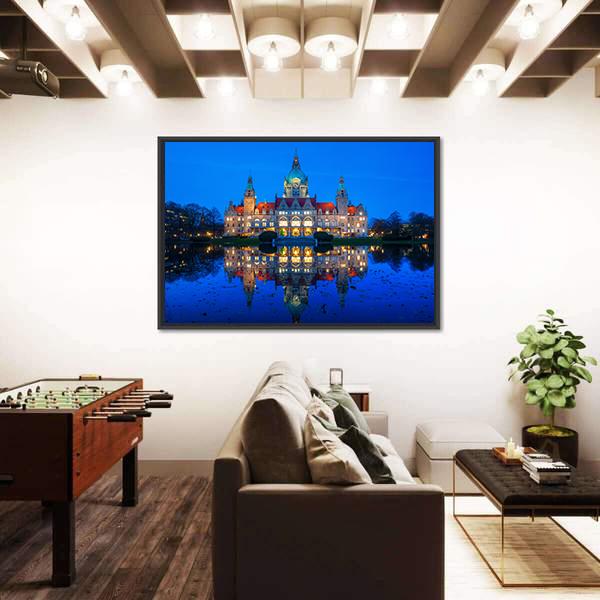 New City Hall In Hanover Canvas Wall Art-3 Horizontal-Gallery Wrap-25" x 16"-Tiaracle