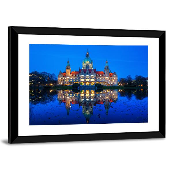 New City Hall In Hanover Canvas Wall Art-3 Horizontal-Gallery Wrap-25" x 16"-Tiaracle