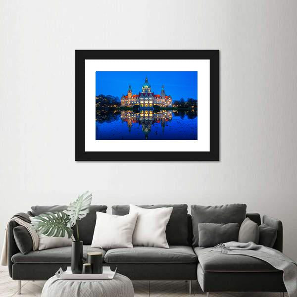 New City Hall In Hanover Canvas Wall Art-3 Horizontal-Gallery Wrap-25" x 16"-Tiaracle