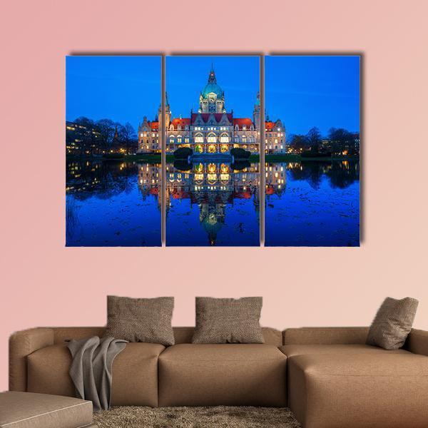 New City Hall In Hanover Canvas Wall Art-5 Pop-Gallery Wrap-47" x 32"-Tiaracle