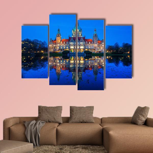 New City Hall In Hanover Canvas Wall Art-4 Pop-Gallery Wrap-50" x 32"-Tiaracle