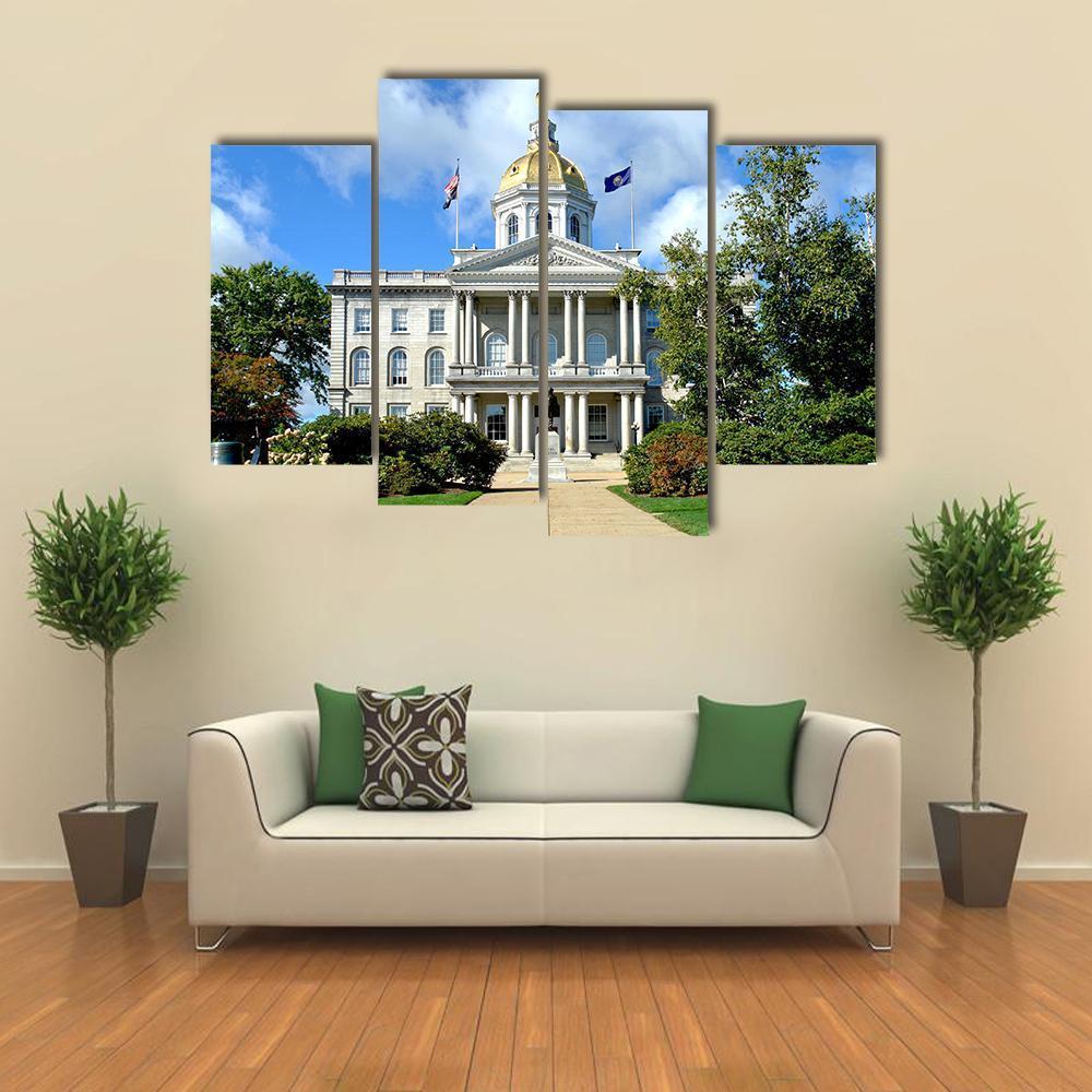 New Hampshire State House Canvas Wall Art-4 Pop-Gallery Wrap-50" x 32"-Tiaracle