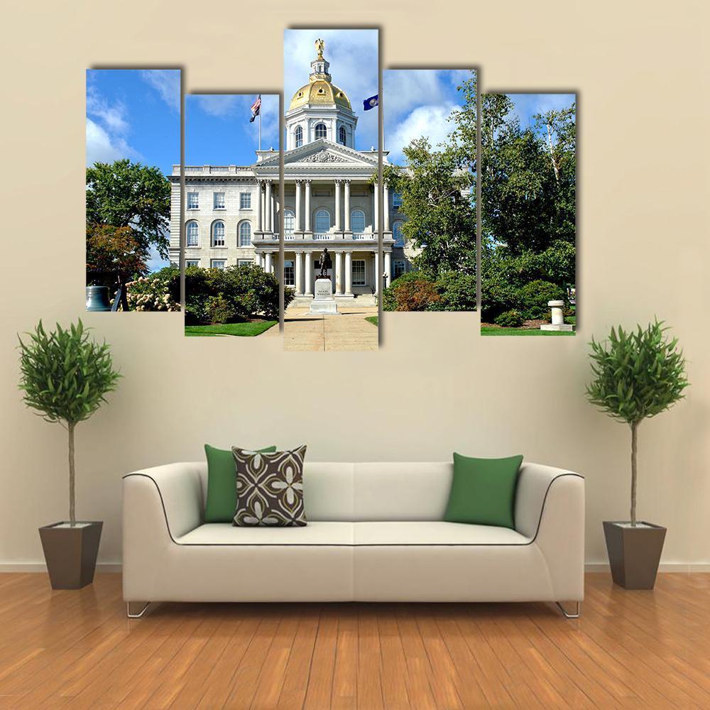 New Hampshire State House Canvas Wall Art-5 Pop-Gallery Wrap-47" x 32"-Tiaracle