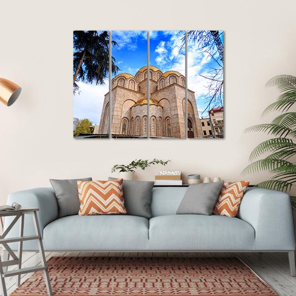 New Orthodox Church In Skopje Canvas Wall Art-4 Horizontal-Gallery Wrap-34" x 24"-Tiaracle