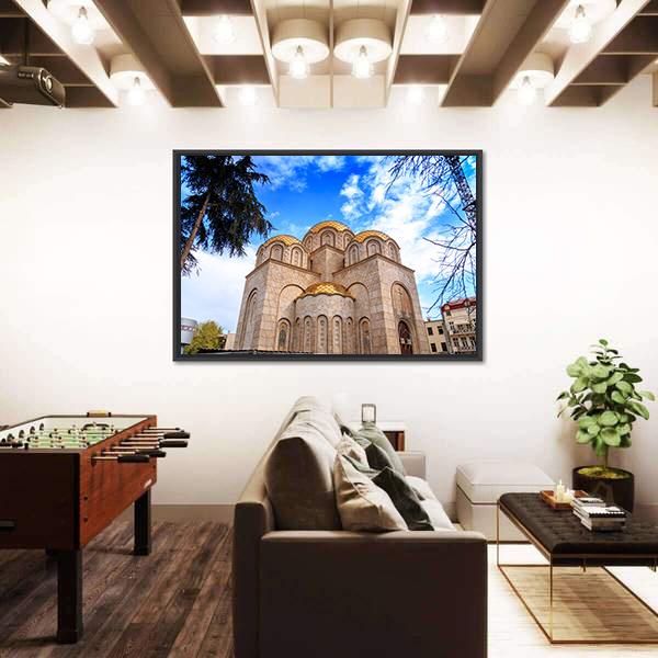 New Orthodox Church In Skopje Canvas Wall Art-3 Horizontal-Gallery Wrap-25" x 16"-Tiaracle