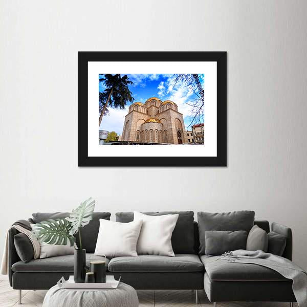 New Orthodox Church In Skopje Canvas Wall Art-3 Horizontal-Gallery Wrap-25" x 16"-Tiaracle