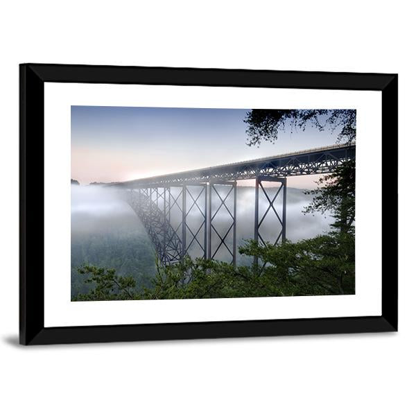 New River Gorge Bridge Canvas Wall Art-3 Horizontal-Gallery Wrap-25&quot; x 16&quot;-Tiaracle