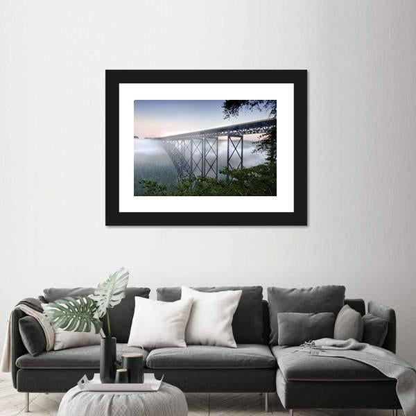 New River Gorge Bridge Canvas Wall Art-3 Horizontal-Gallery Wrap-25&quot; x 16&quot;-Tiaracle