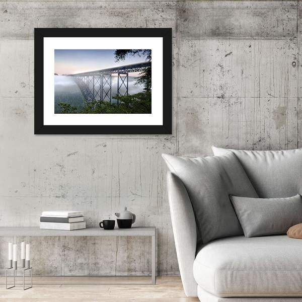 New River Gorge Bridge Canvas Wall Art-3 Horizontal-Gallery Wrap-25" x 16"-Tiaracle