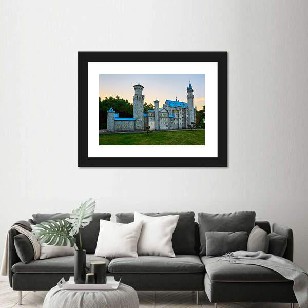 New Swan Stone Castle Canvas Wall Art-3 Horizontal-Gallery Wrap-25" x 16"-Tiaracle