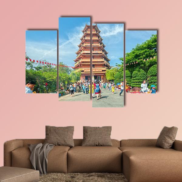 Ho Chi Minh City Vietnam Canvas Wall Art-4 Pop-Gallery Wrap-50" x 32"-Tiaracle