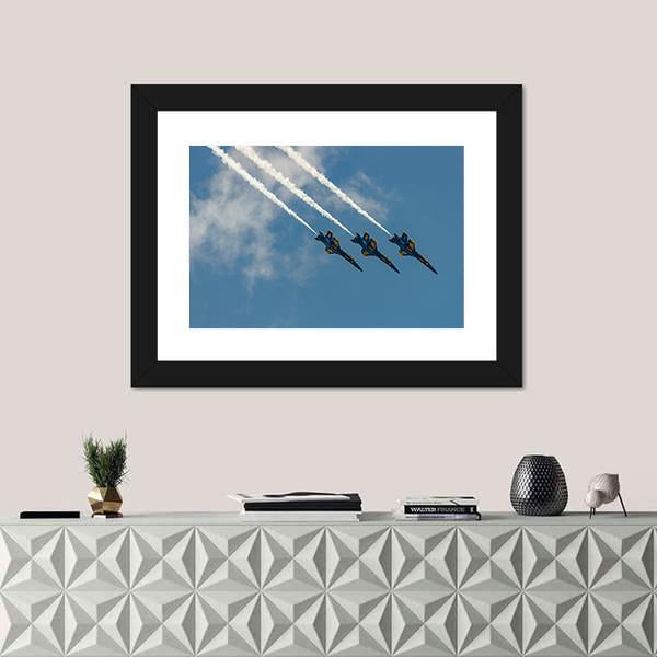 New York Airshow Panoramic Canvas Wall Art-1 Piece-36" x 12"-Tiaracle