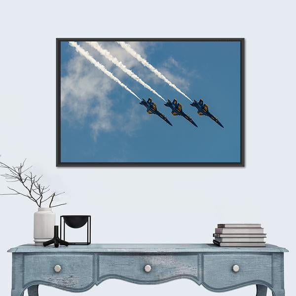 New York Airshow Panoramic Canvas Wall Art-1 Piece-36" x 12"-Tiaracle