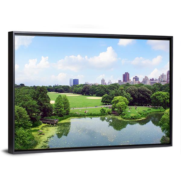 New York Central Park Canvas Wall Art-3 Horizontal-Gallery Wrap-25" x 16"-Tiaracle