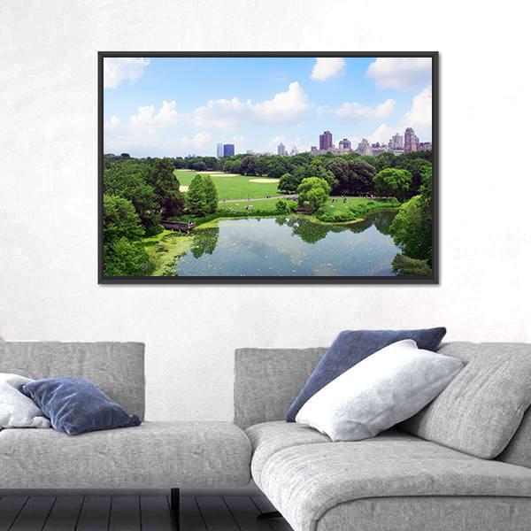 New York Central Park Canvas Wall Art-3 Horizontal-Gallery Wrap-25" x 16"-Tiaracle