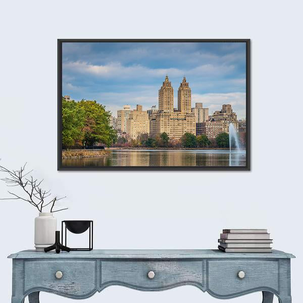 New York Cityscape Panoramic Canvas Wall Art-1 Piece-36" x 12"-Tiaracle