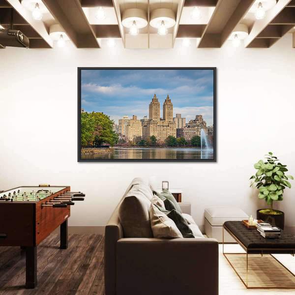 New York Cityscape Panoramic Canvas Wall Art-1 Piece-36" x 12"-Tiaracle