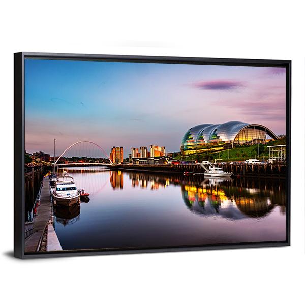Newcastle Upon Tyne Canvas Wall Art-3 Horizontal-Gallery Wrap-25" x 16"-Tiaracle