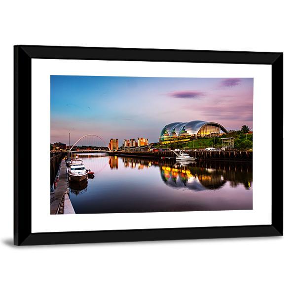 Newcastle Upon Tyne Canvas Wall Art-3 Horizontal-Gallery Wrap-25" x 16"-Tiaracle
