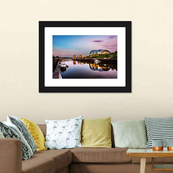 Newcastle Upon Tyne Canvas Wall Art-3 Horizontal-Gallery Wrap-25" x 16"-Tiaracle