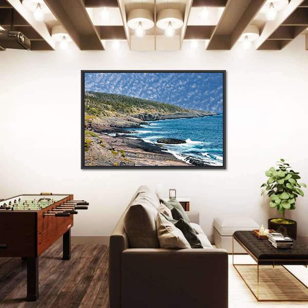 Newfoundland Sea Shore Canada Canvas Wall Art-3 Horizontal-Gallery Wrap-25" x 16"-Tiaracle