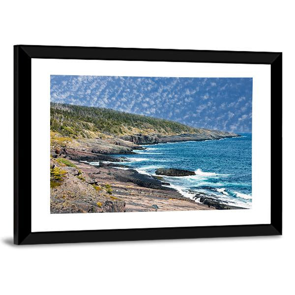 Newfoundland Sea Shore Canada Canvas Wall Art-3 Horizontal-Gallery Wrap-25" x 16"-Tiaracle