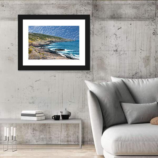 Newfoundland Sea Shore Canada Canvas Wall Art-3 Horizontal-Gallery Wrap-25" x 16"-Tiaracle