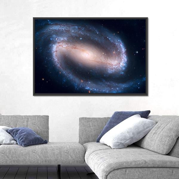 NGC 1300 Spiral Galaxy Canvas Wall Art-1 Piece-Floating Frame-24" x 16"-Tiaracle
