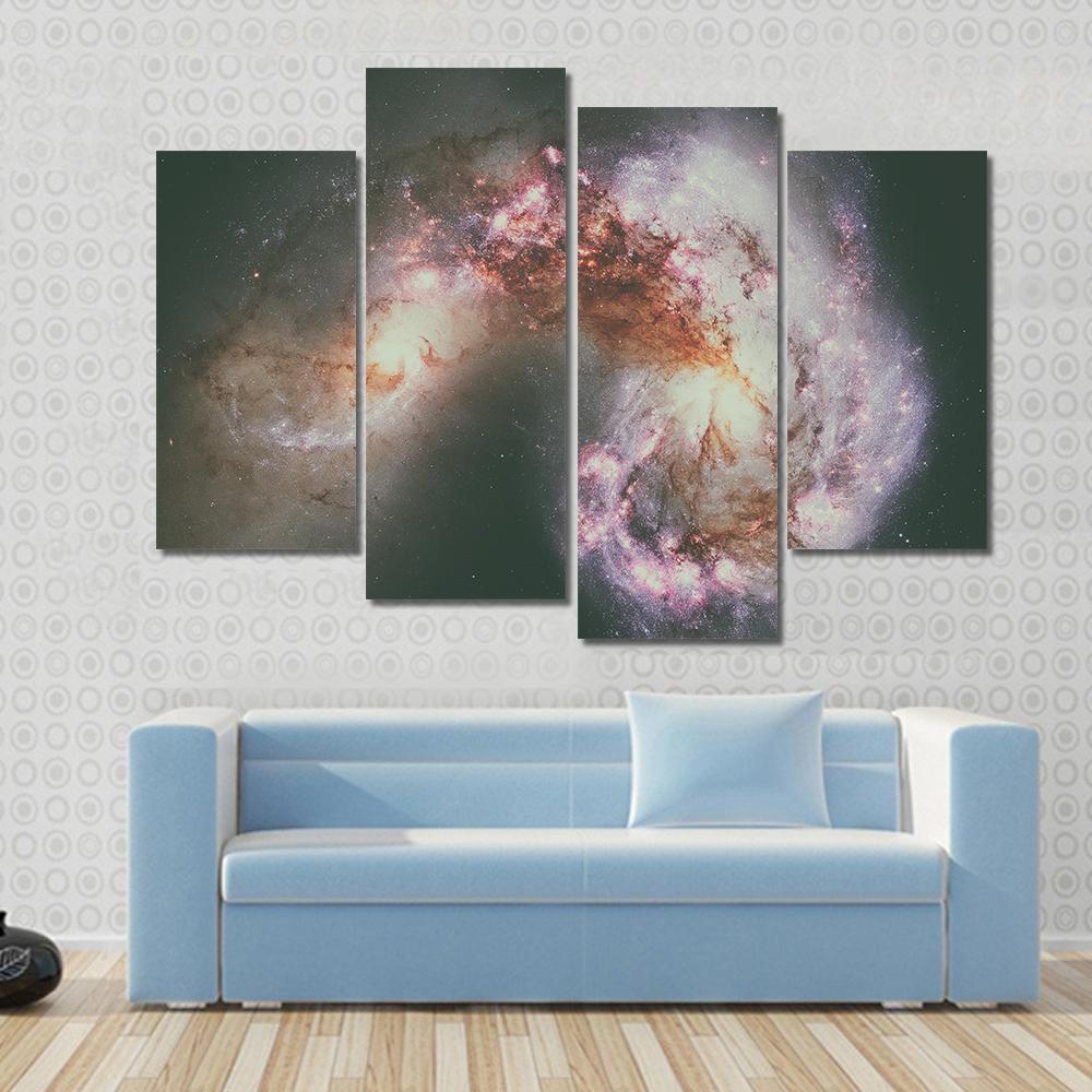 The Antennae Galaxies Canvas Wall Art-4 Pop-Gallery Wrap-50" x 32"-Tiaracle