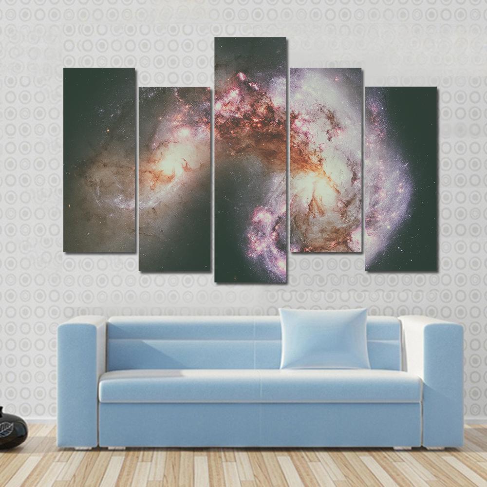 The Antennae Galaxies Canvas Wall Art-5 Pop-Gallery Wrap-47" x 32"-Tiaracle