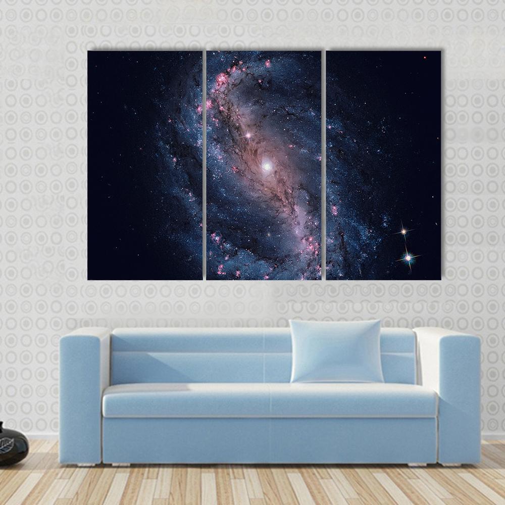 NGC 6217 Galaxy Canvas Wall Art-3 Horizontal-Gallery Wrap-37" x 24"-Tiaracle