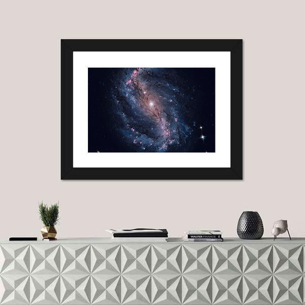 NGC 6217 Galaxy Canvas Wall Art-1 Piece-Framed Print-20" x 16"-Tiaracle