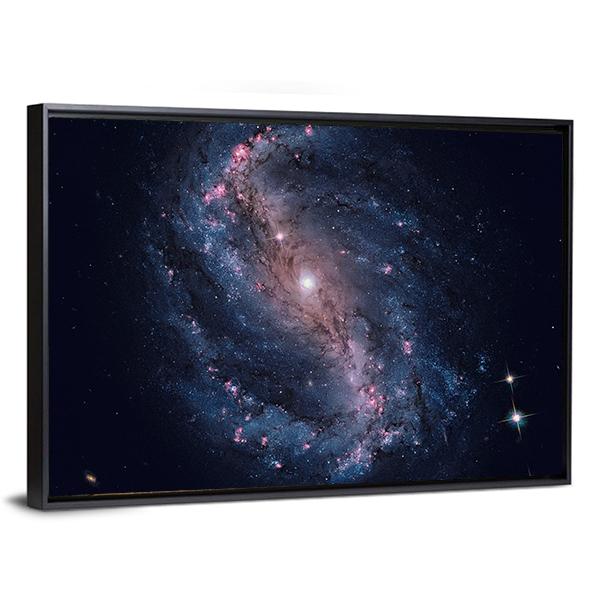 NGC 6217 Galaxy Canvas Wall Art-3 Horizontal-Gallery Wrap-25" x 16"-Tiaracle