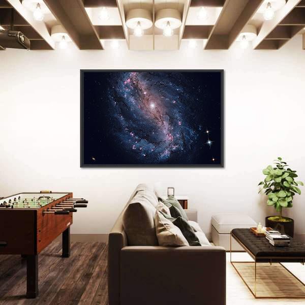NGC 6217 Galaxy Canvas Wall Art-3 Horizontal-Gallery Wrap-25" x 16"-Tiaracle