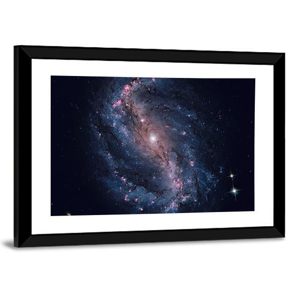 NGC 6217 Galaxy Canvas Wall Art-3 Horizontal-Gallery Wrap-25" x 16"-Tiaracle