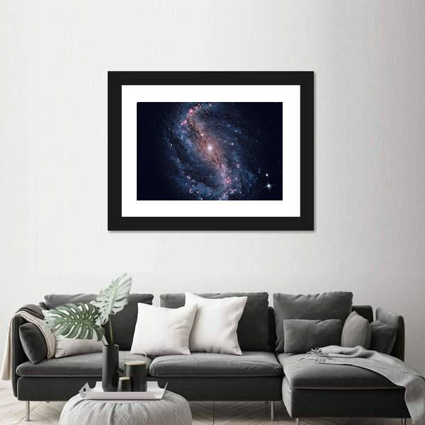 NGC 6217 Galaxy Canvas Wall Art-3 Horizontal-Gallery Wrap-25" x 16"-Tiaracle