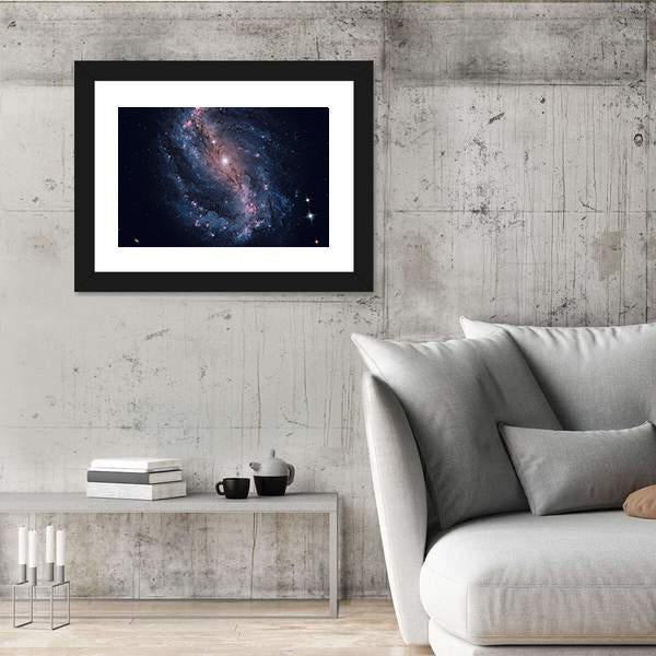 NGC 6217 Galaxy Canvas Wall Art-3 Horizontal-Gallery Wrap-25" x 16"-Tiaracle